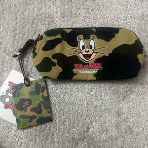 Bape Tom and Jerry Camo Pouch – Green, Brown, Black